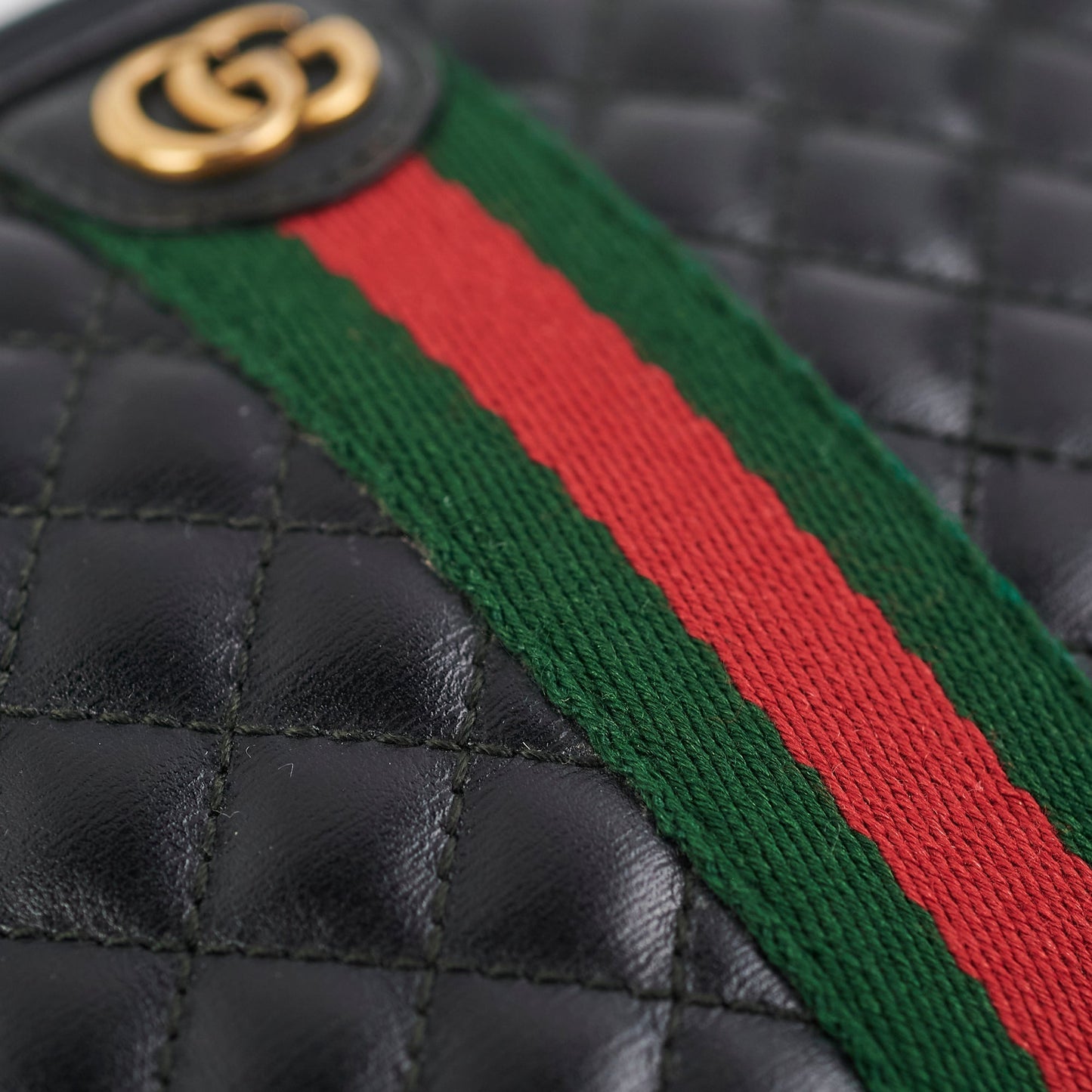 Gucci Trapuntata Black Quilted Shoulder Camera Bag