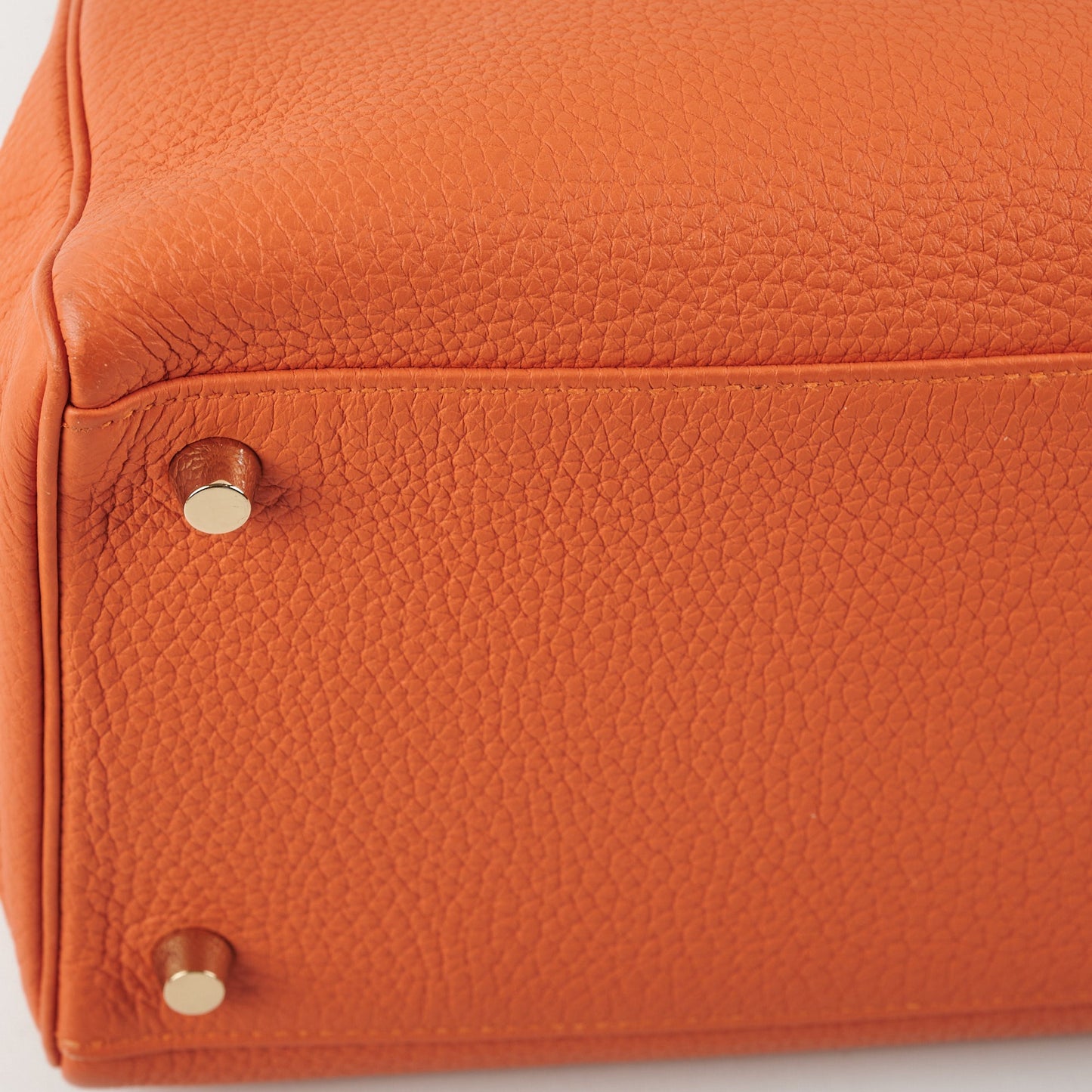 Hermes Kelly 35 Orange O Square Stamp 2011