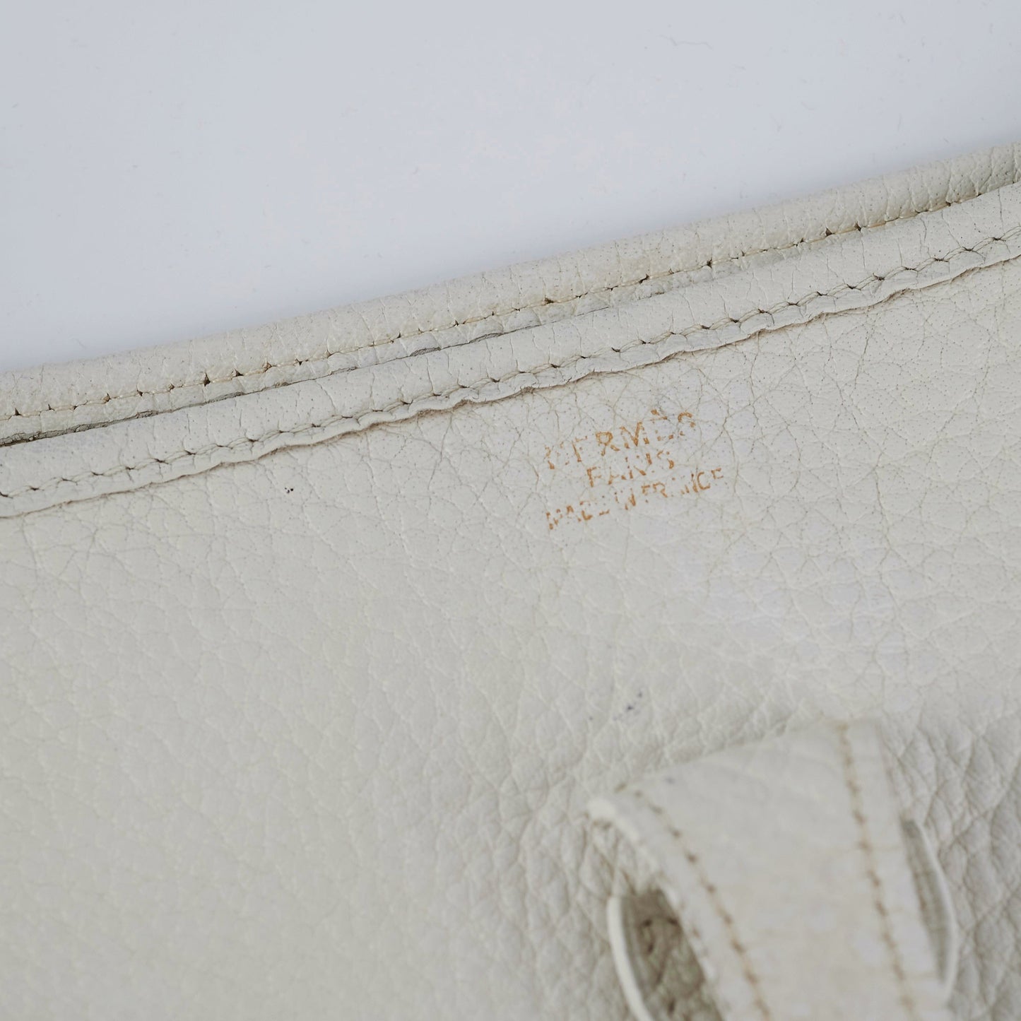 Hermes Evelyn 29 White Stamp E Square
