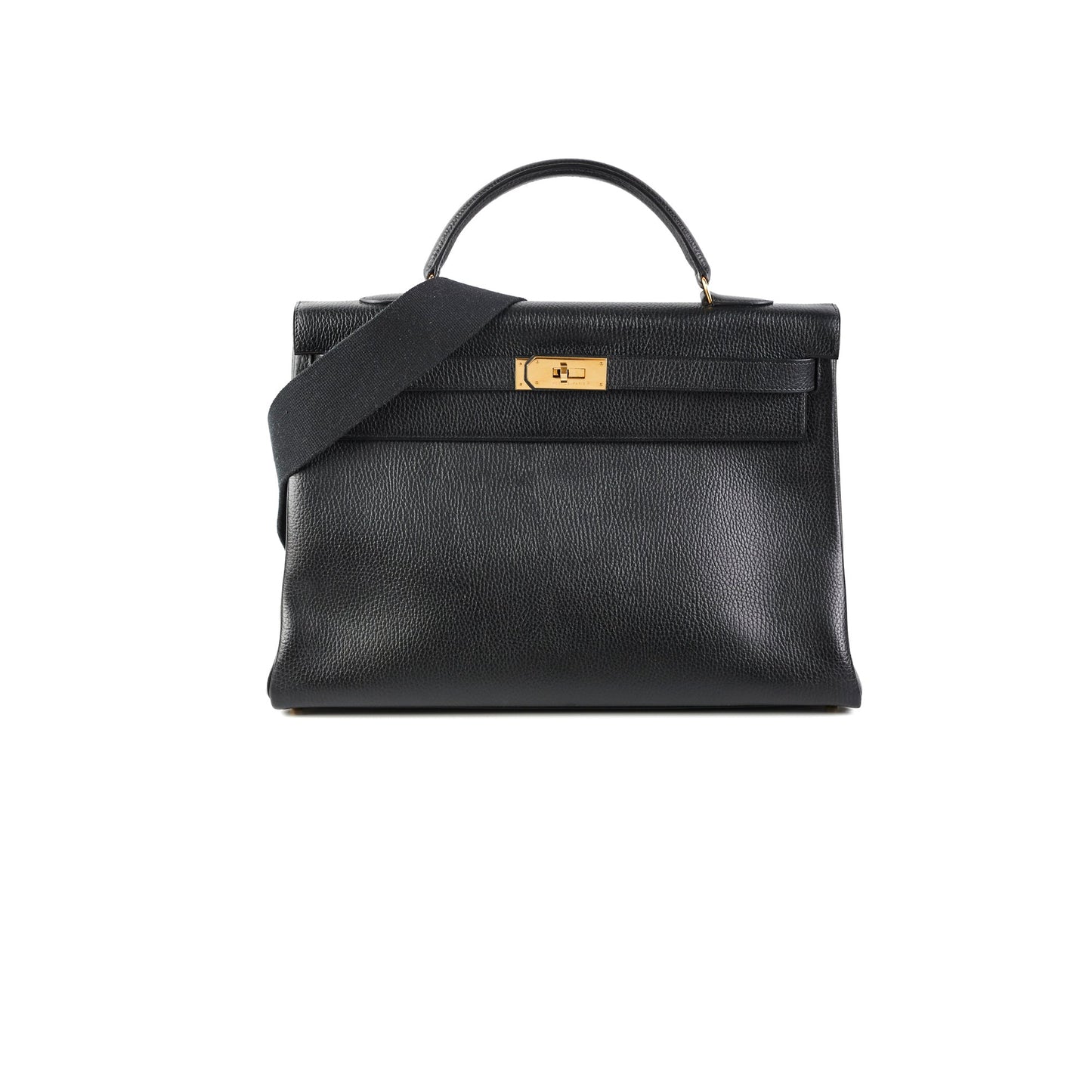 Hermes Kelly 40 Black Ardennes D Stamp (2000)