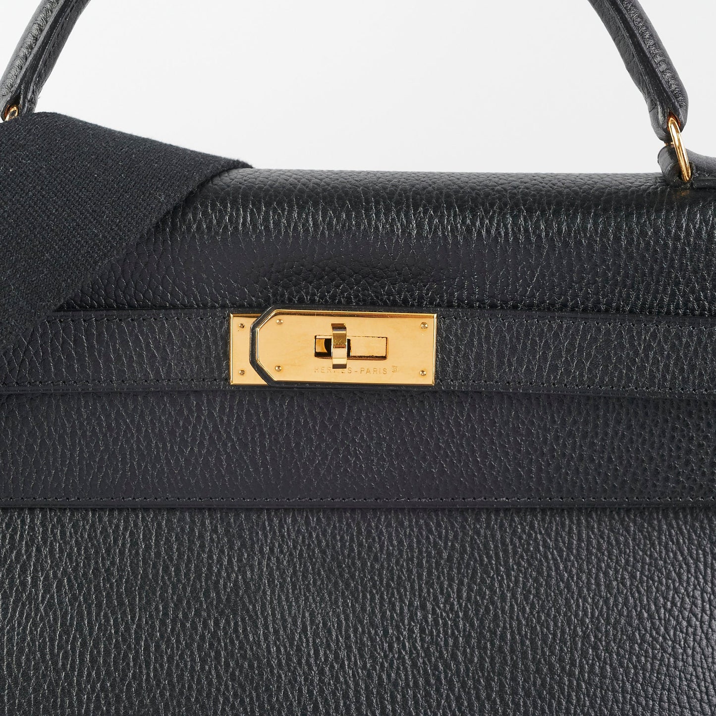 Hermes Kelly 40 Black Ardennes D Stamp (2000)