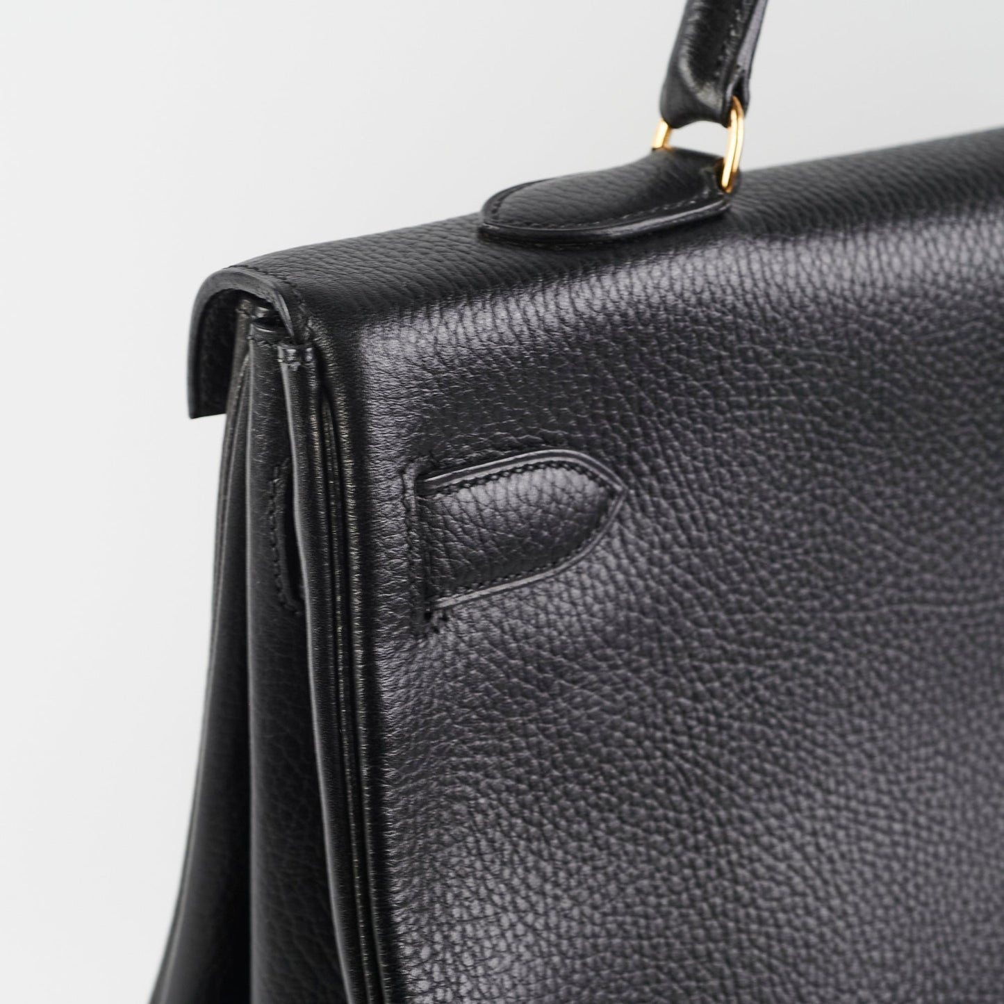 Hermes Kelly 40 Black Ardennes D Stamp (2000)