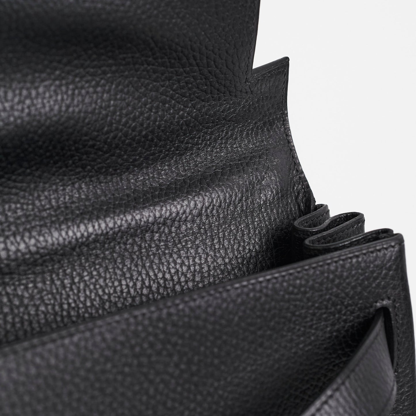 Hermes Kelly 40 Black Ardennes D Stamp (2000)