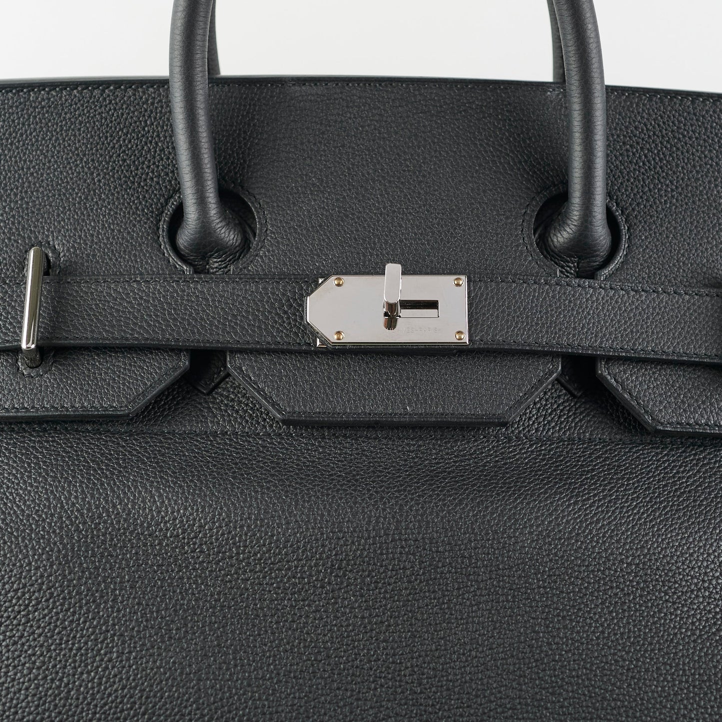 Hermes Haut A Courroies 50 Birkin Noir Black Togo