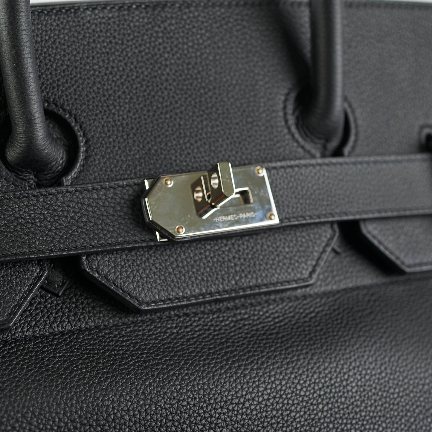 Hermes Haut A Courroies 50 Birkin Noir Black Togo