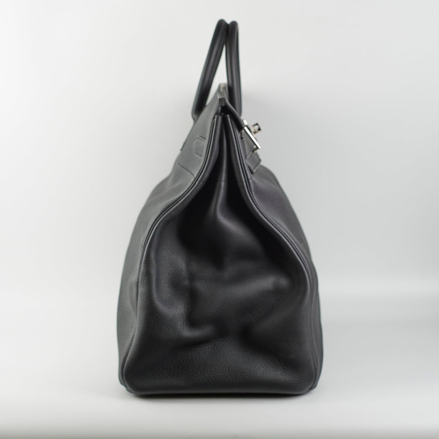 Hermes Haut A Courroies 50 Birkin Noir Black Togo
