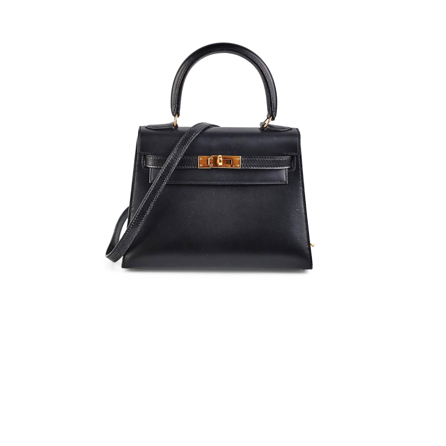 Hermes Vintage Mini Kelly Box Black - Square S Stamp (1989)