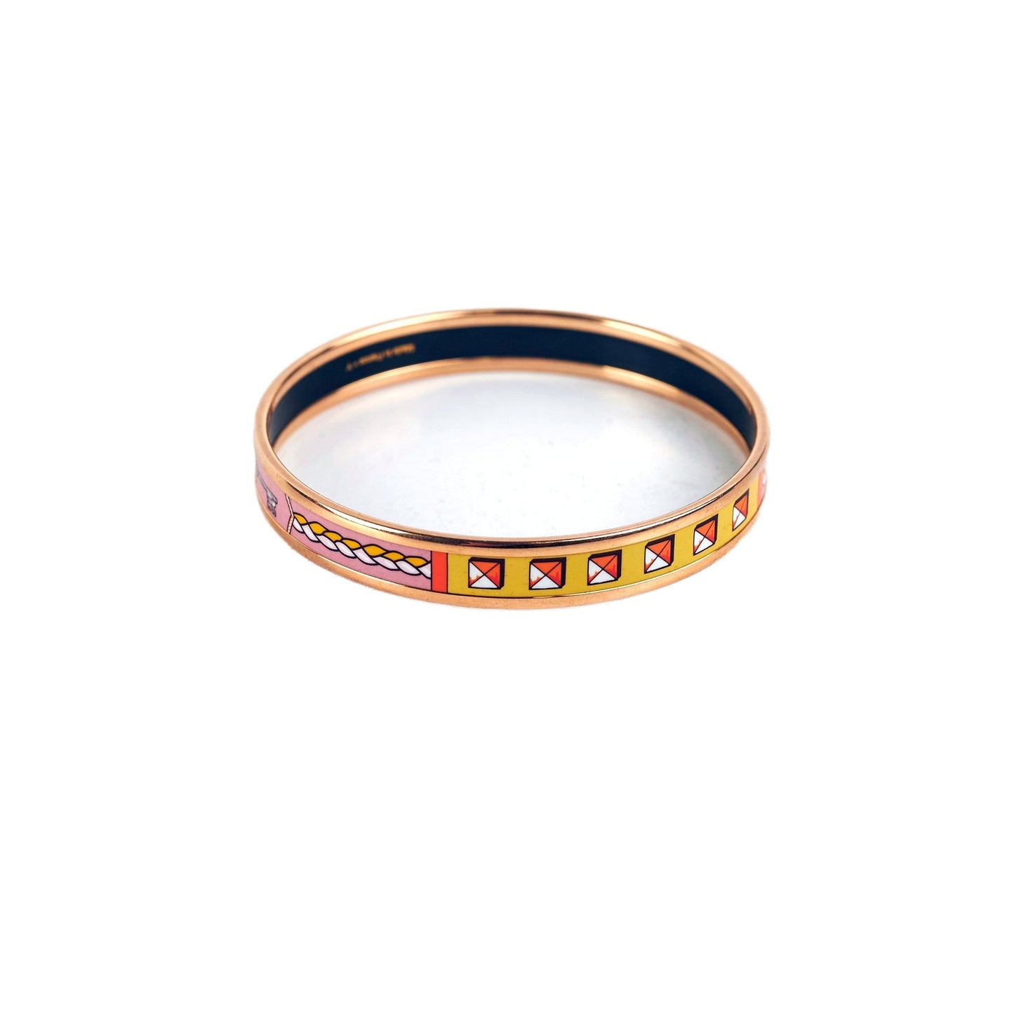 Hermes Les Cles Pink Bangle