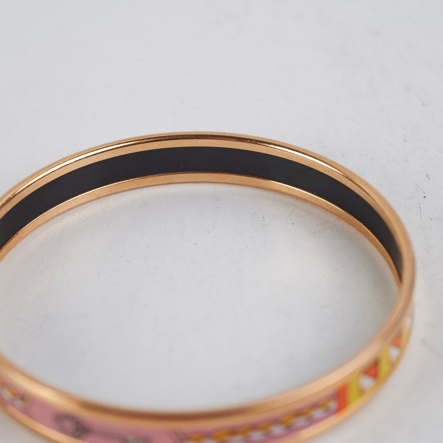 Hermes Les Cles Pink Bangle