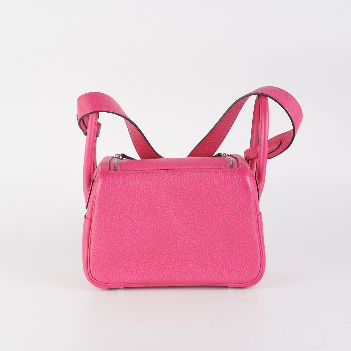 Hermes Mini Lindy Clemence Rose Shocking - Stamp Z (2021)