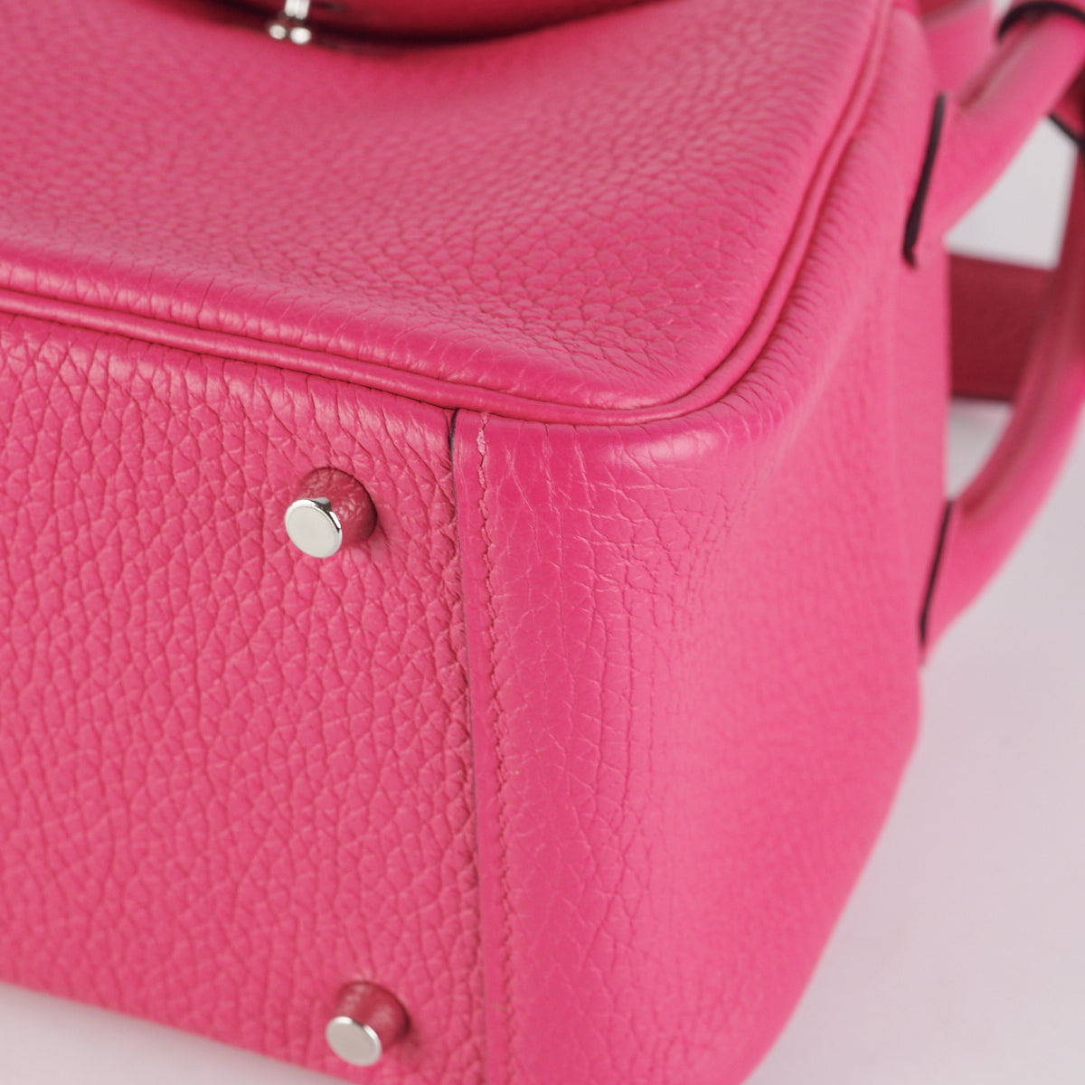 Hermes Mini Lindy Clemence Rose Shocking - Stamp Z (2021)