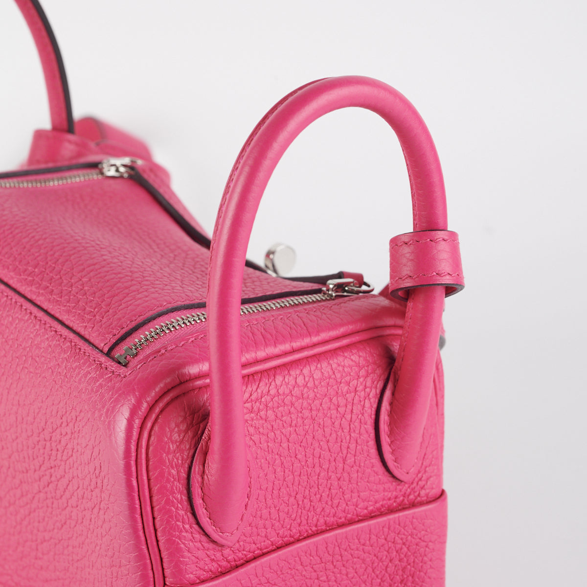 Hermes Mini Lindy Clemence Rose Shocking - Stamp Z (2021)