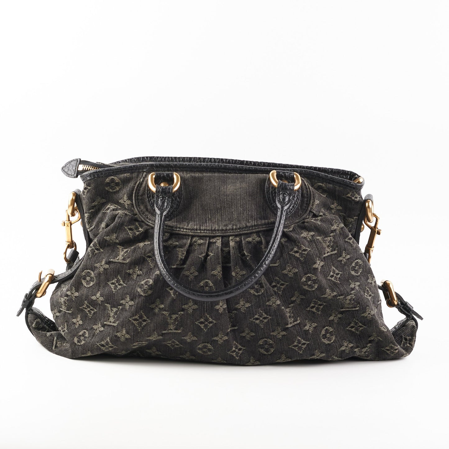 Louis Vuitton Denim Neo Cabby GM Bag Black Monogram