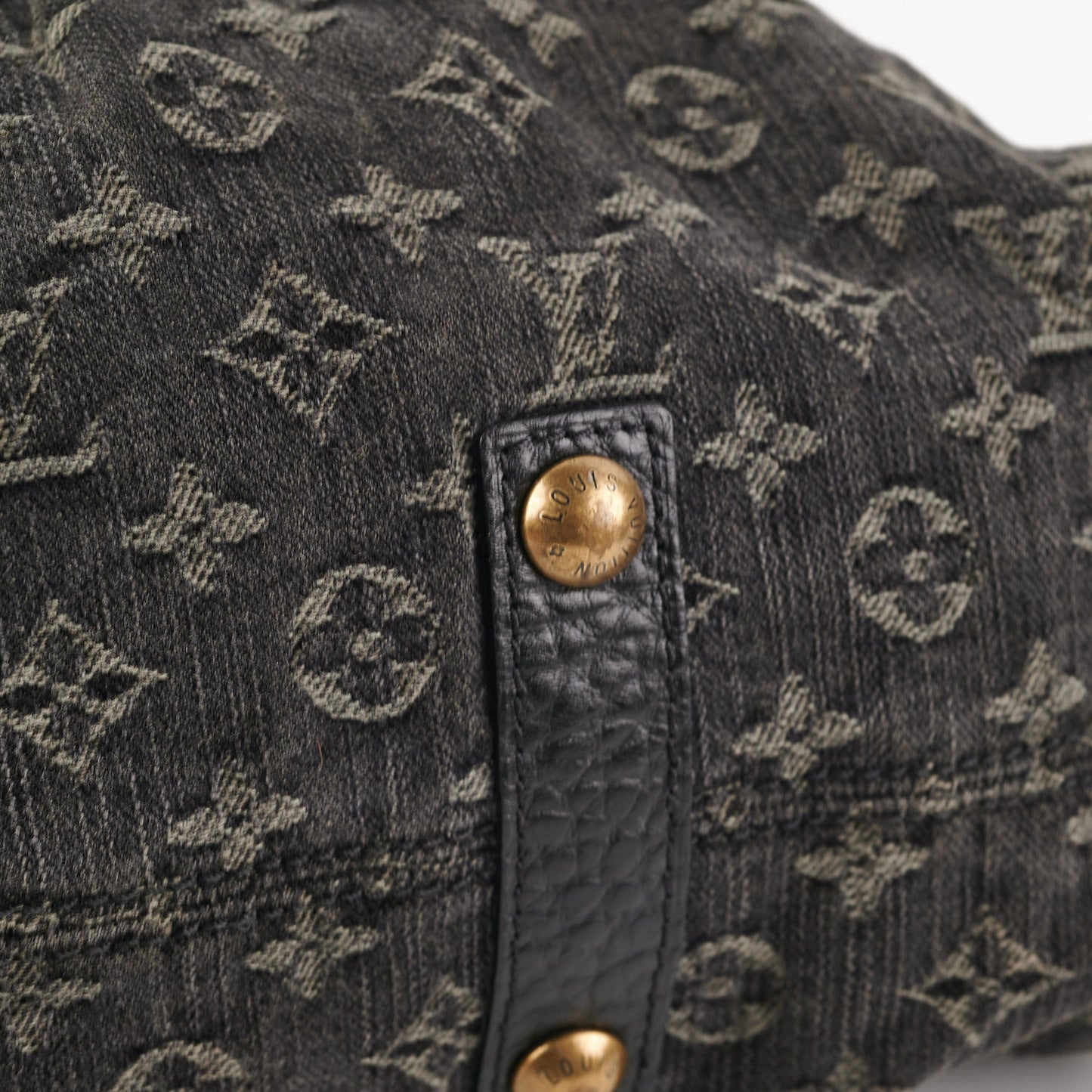 Louis Vuitton Denim Neo Cabby GM Bag Black Monogram
