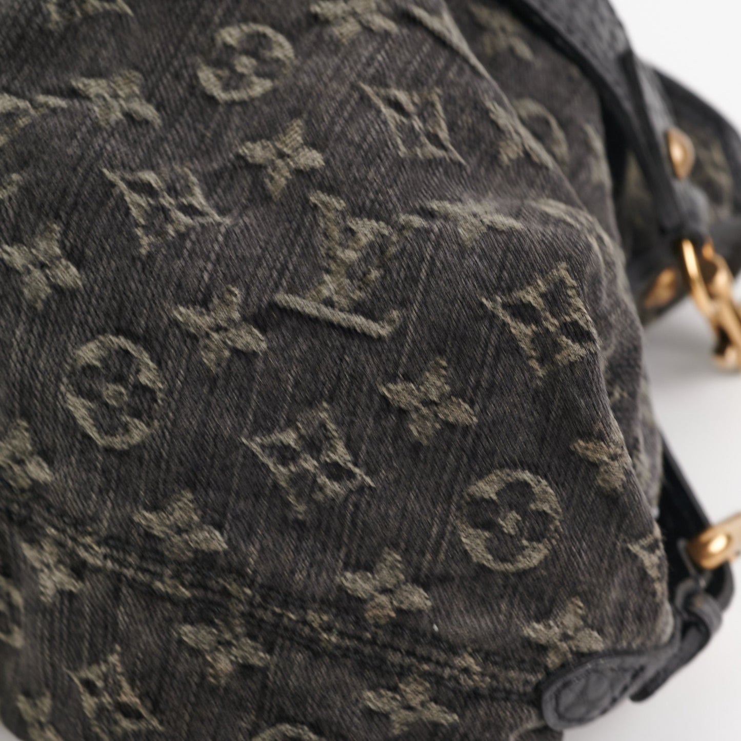 Louis Vuitton Denim Neo Cabby GM Bag Black Monogram