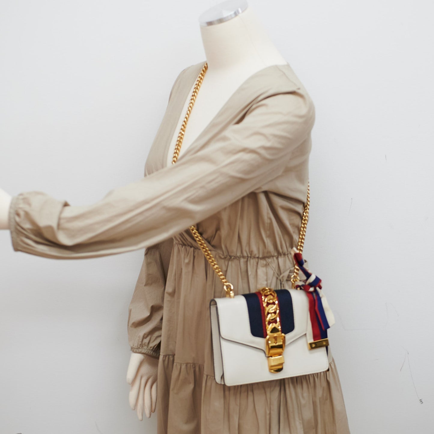 Gucci Mini Sylvie Bag Cream