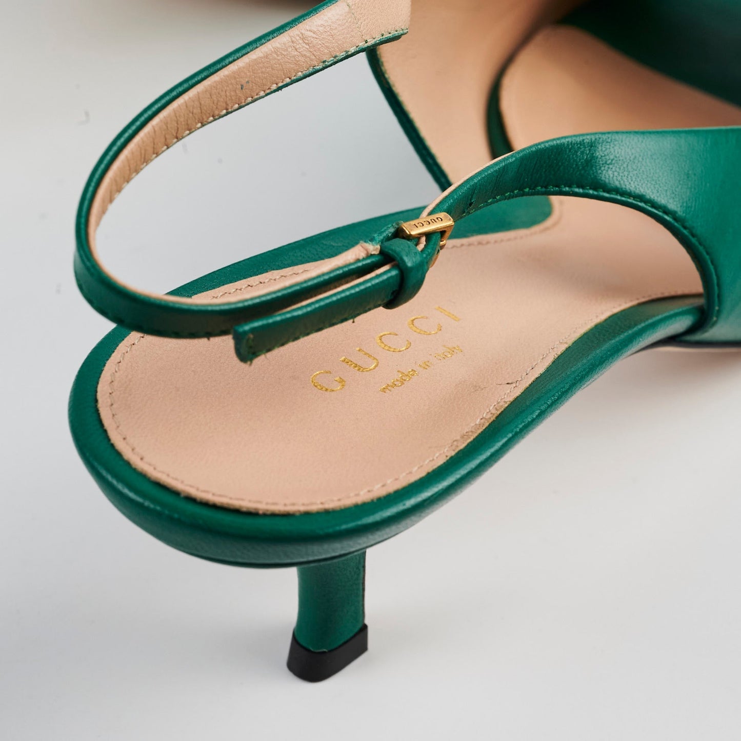 Gucci Jade Green Slingback S12