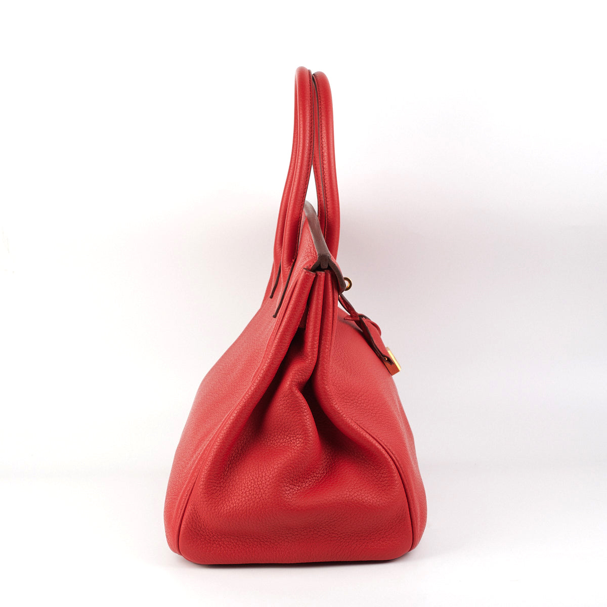 Hermes Birkin 35 Clemence Red - T Stamp