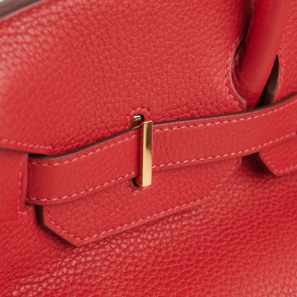 Hermes Birkin 35 Clemence Red - T Stamp