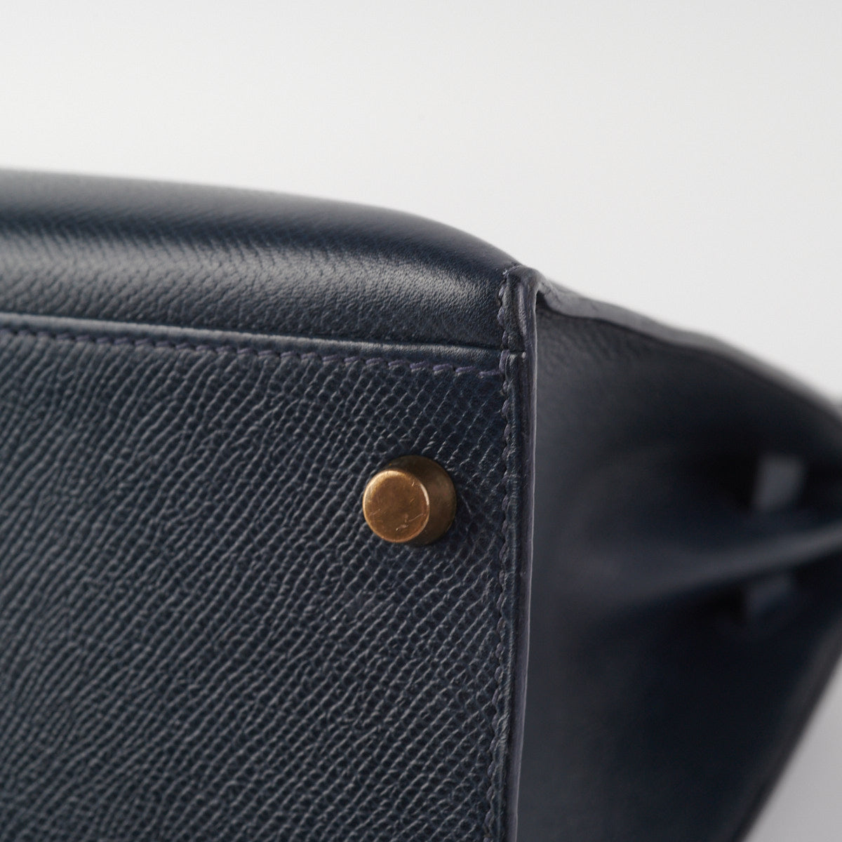 Hermes Kelly 32 Epsom Sellier Blue Nuit - Stamp Circle T