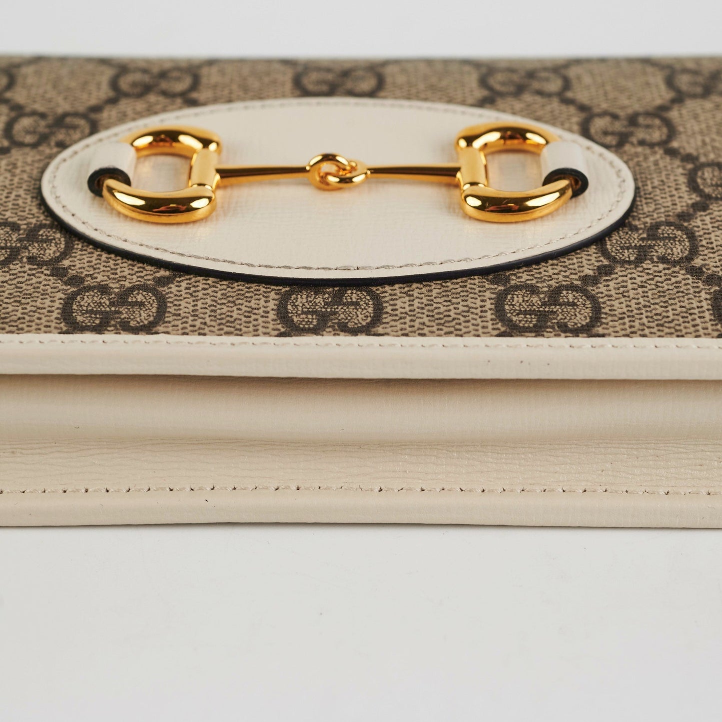 Gucci Horsebit 1955 White Wallet on Chain