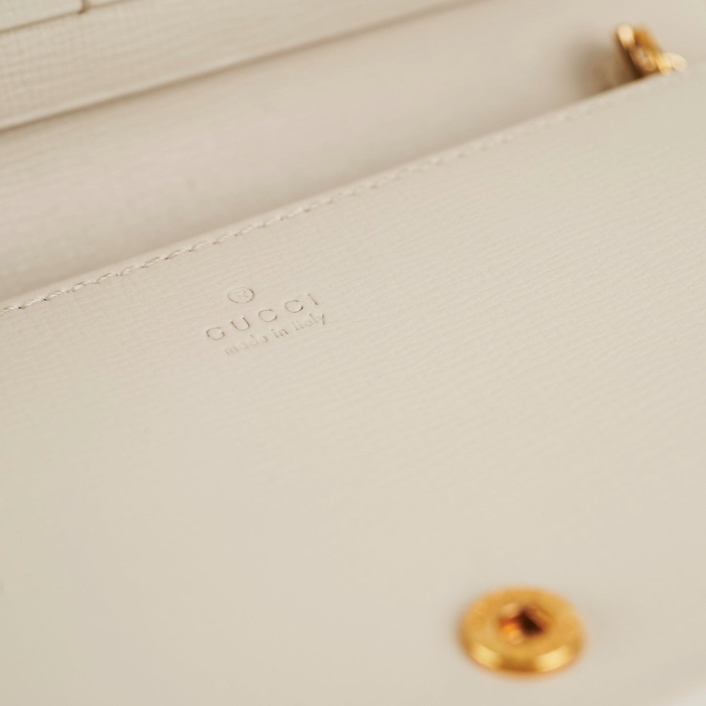 Gucci Horsebit 1955 White Wallet on Chain