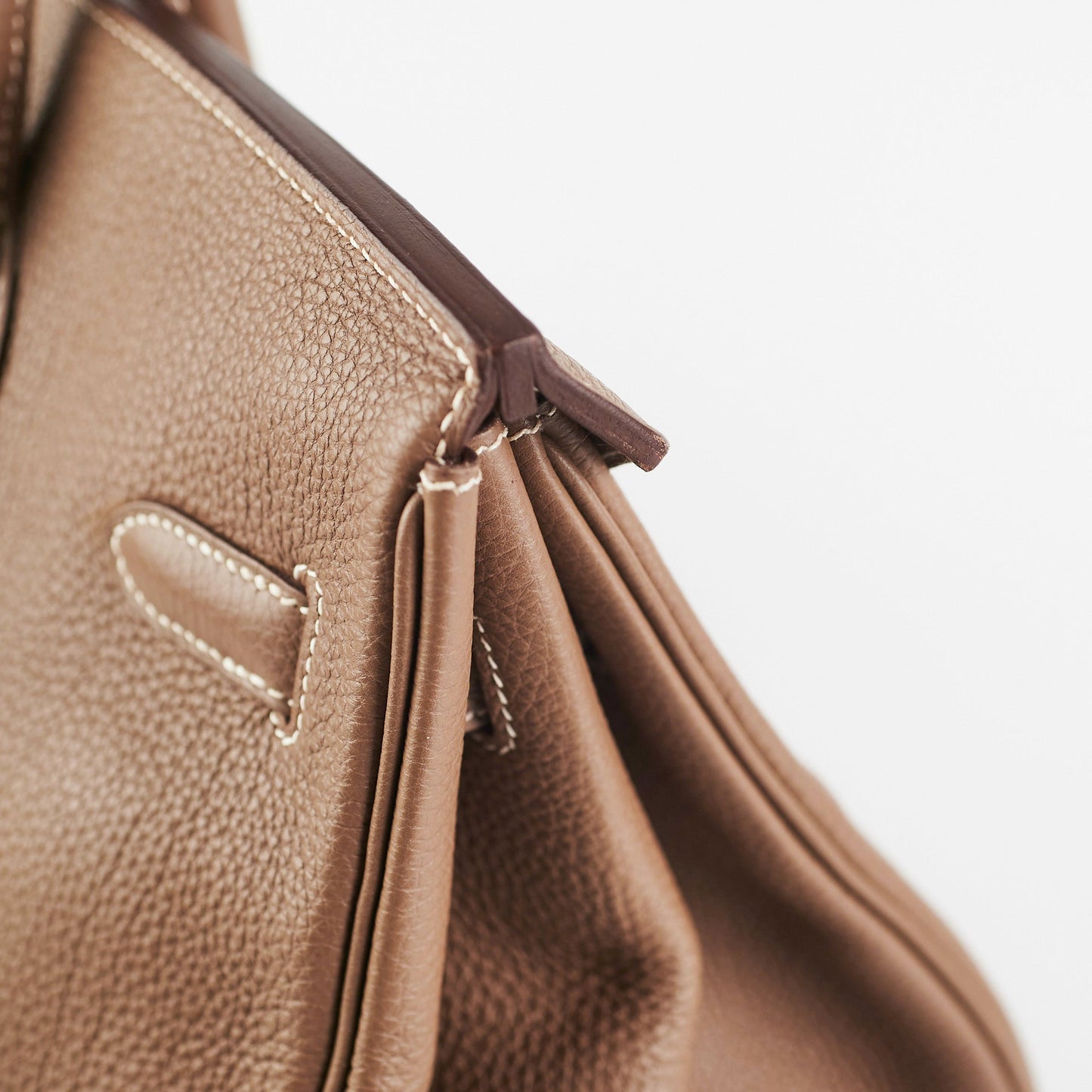 Hermes Etoupe Birkin 35 Togo - R Square Stamp 2014