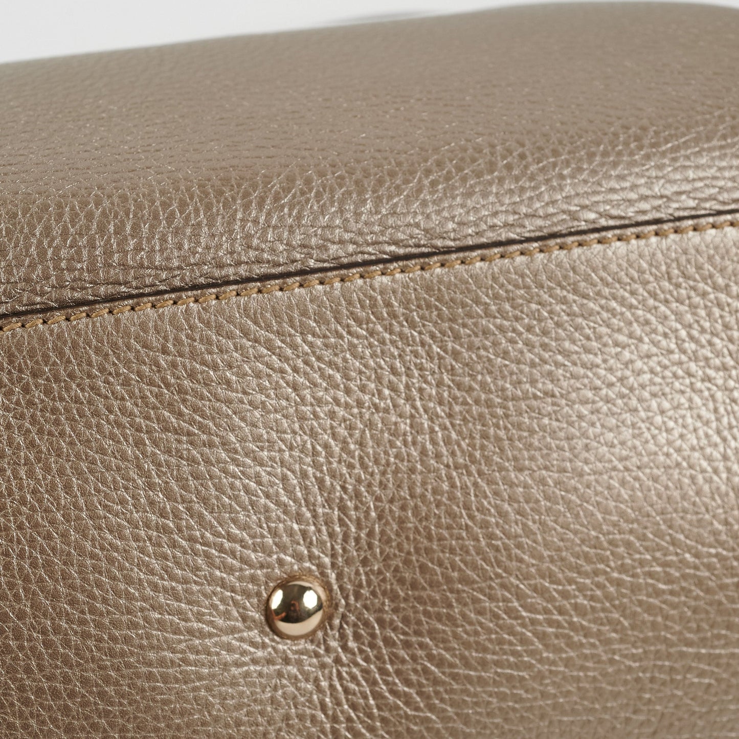 Gucci Medium Bamboo Shopper Leather Satchel Bag Gold