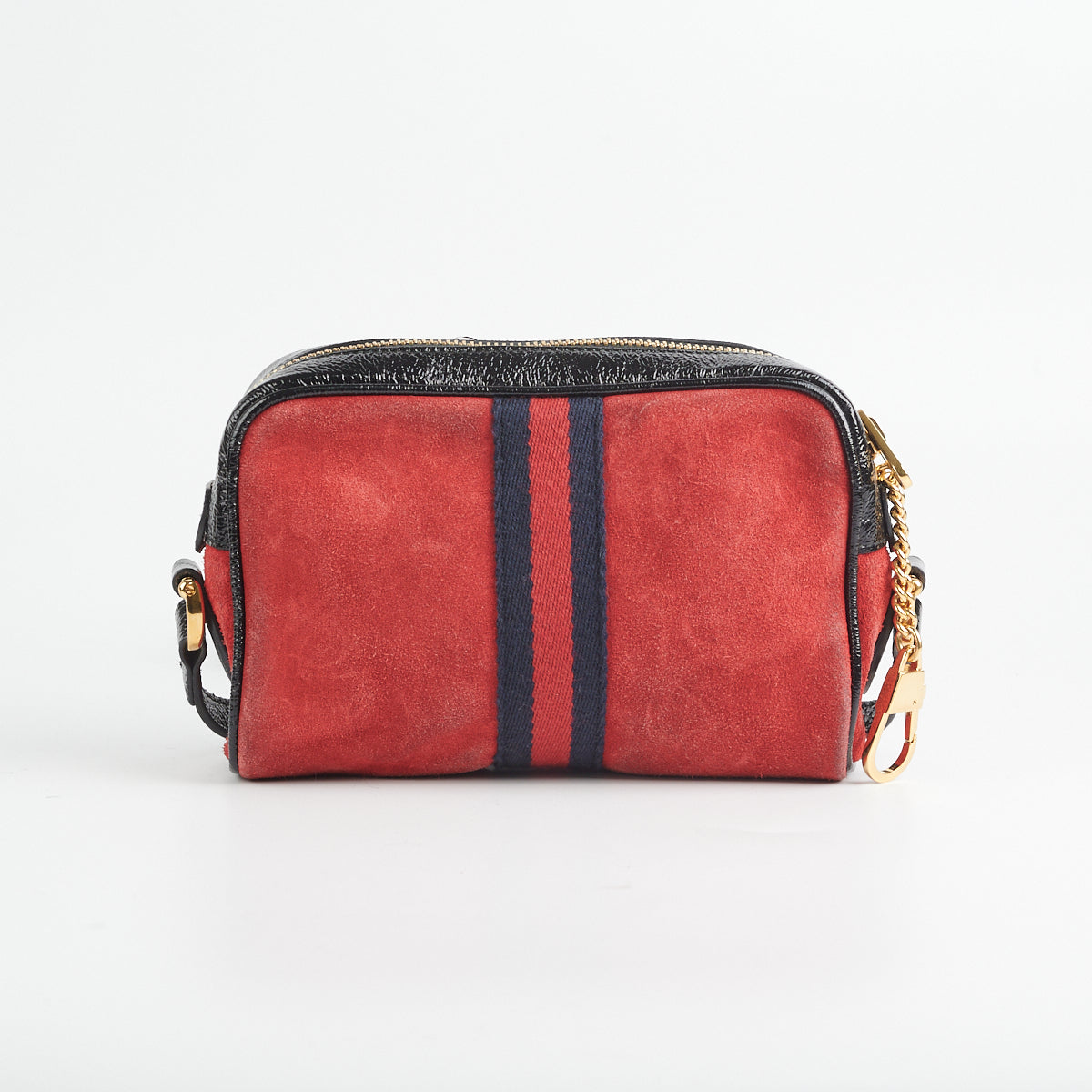 Gucci Vintage Nubuck Camera Bag Red