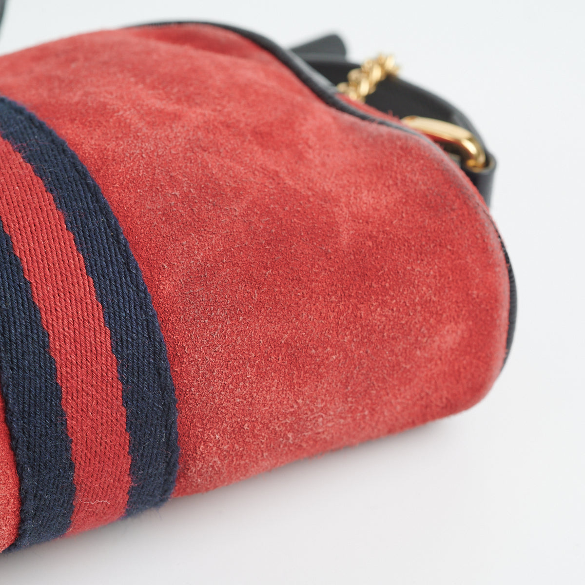 Gucci Vintage Nubuck Camera Bag Red