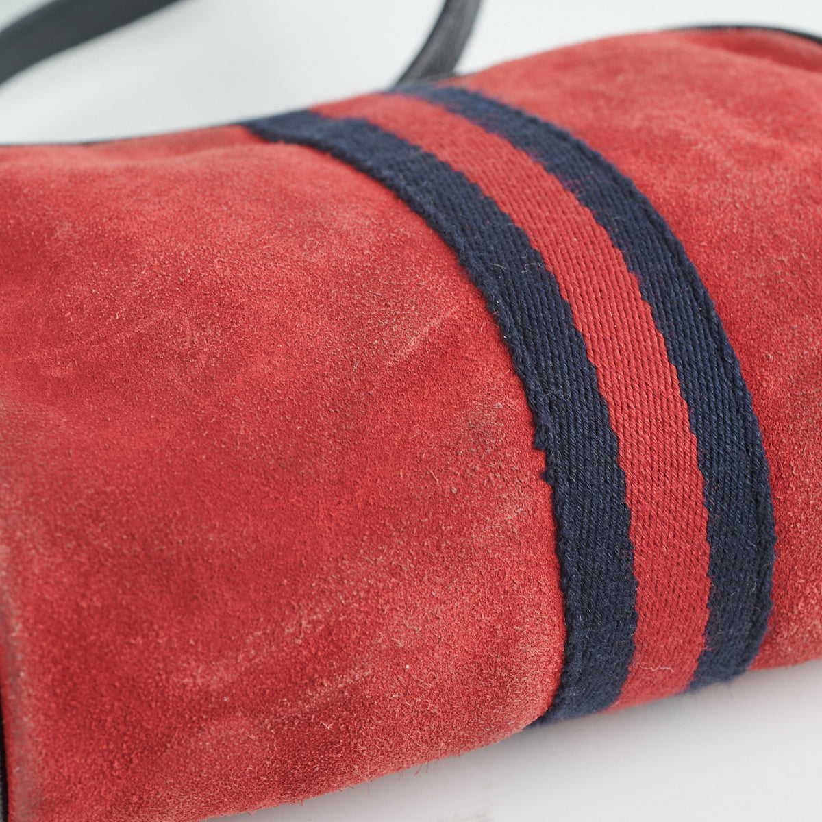 Gucci Vintage Nubuck Camera Bag Red