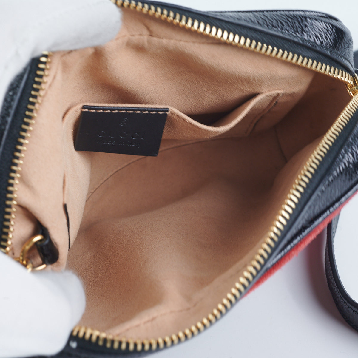 Gucci Vintage Nubuck Camera Bag Red