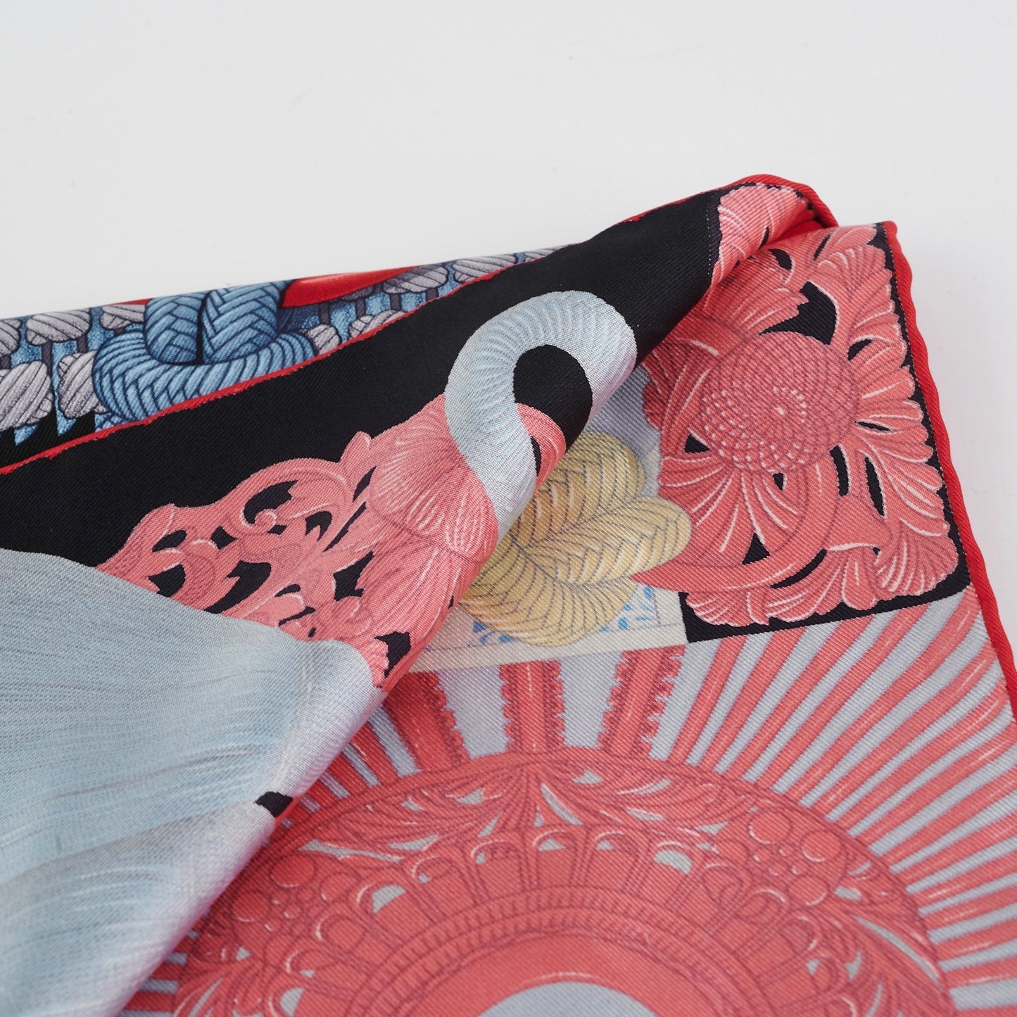 Hermes Carre Twill Silk 90x90 Blue/Red
