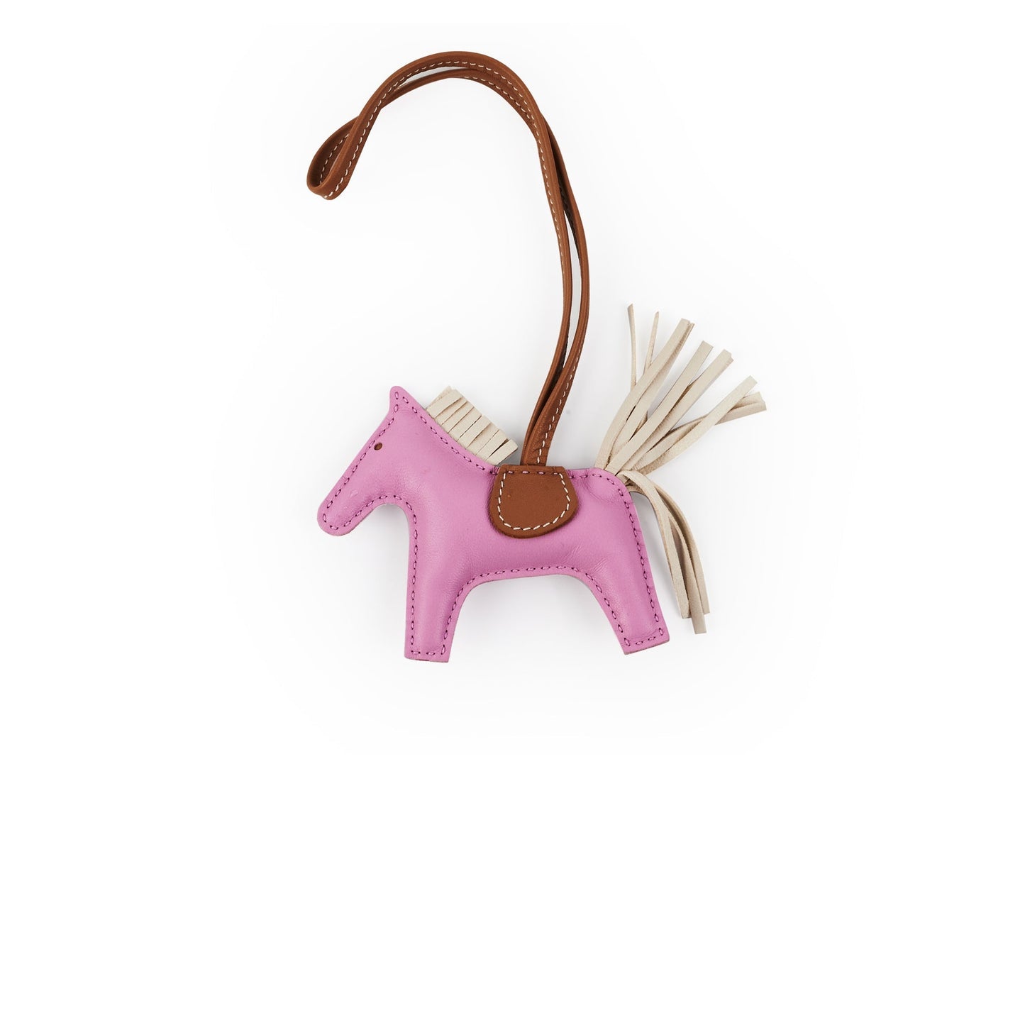 Hermes Pink Rodeo PM mauve sylvestre / craie / chai