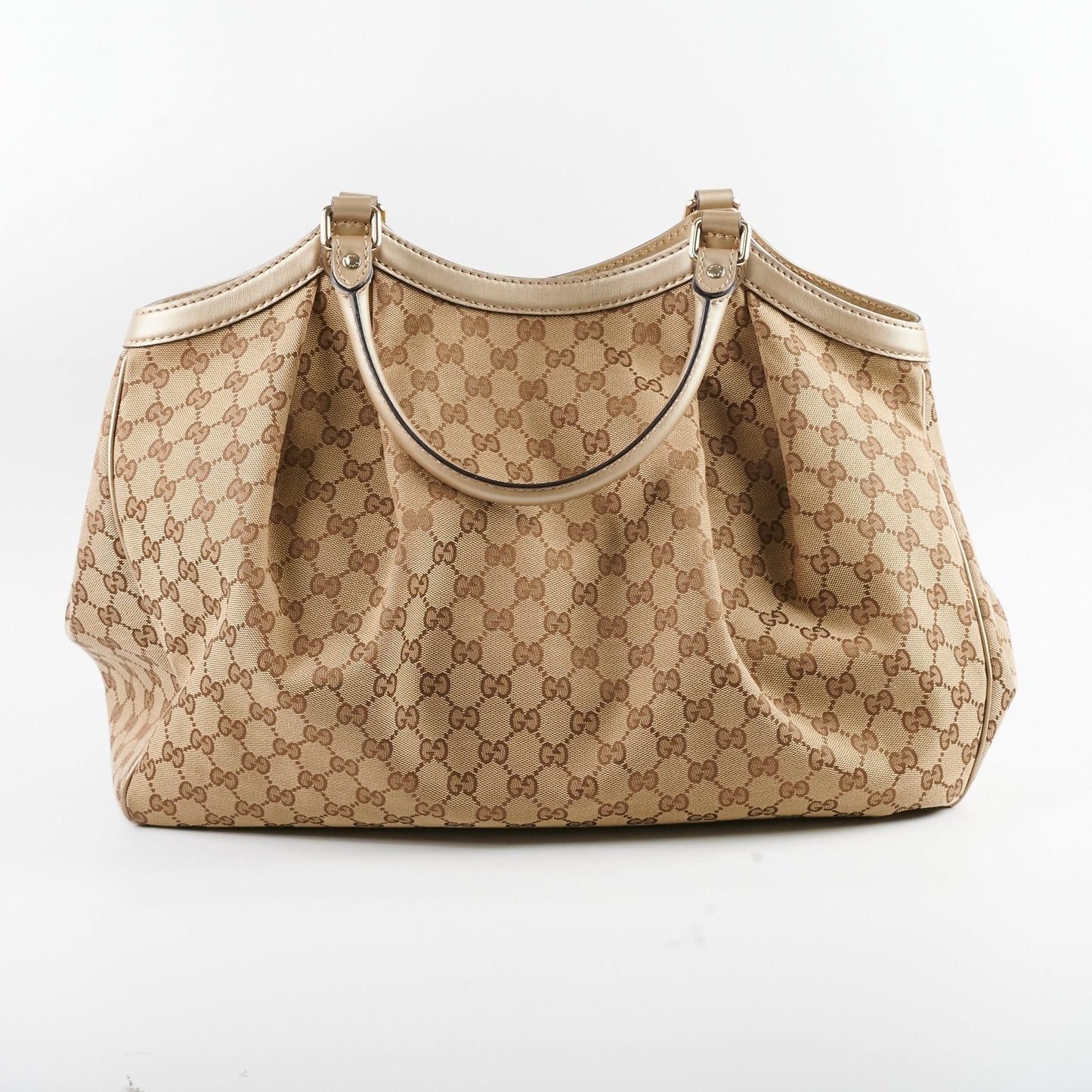 Gucci Vintage Sukey Large Tote Beige