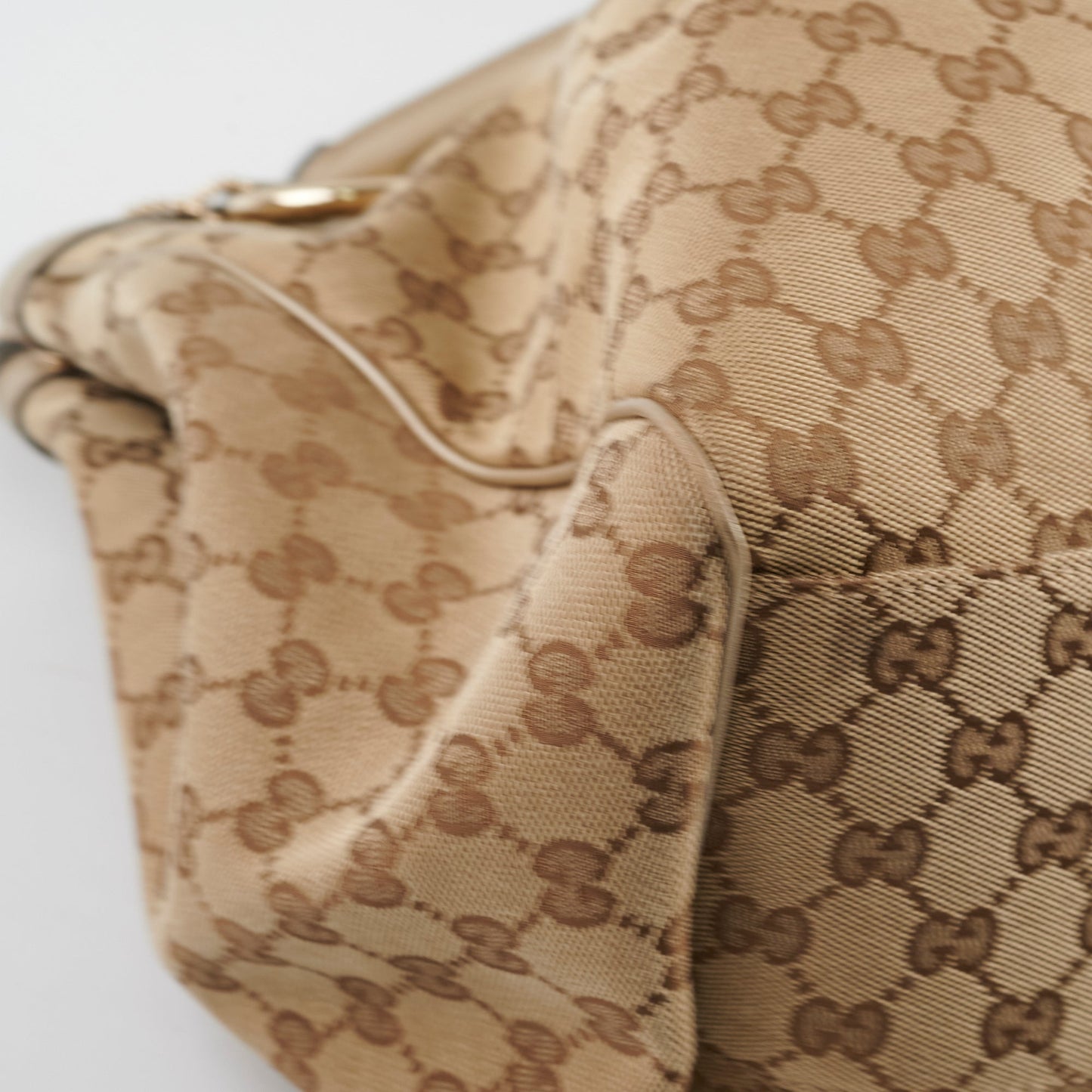 Gucci Vintage Sukey Large Tote Beige