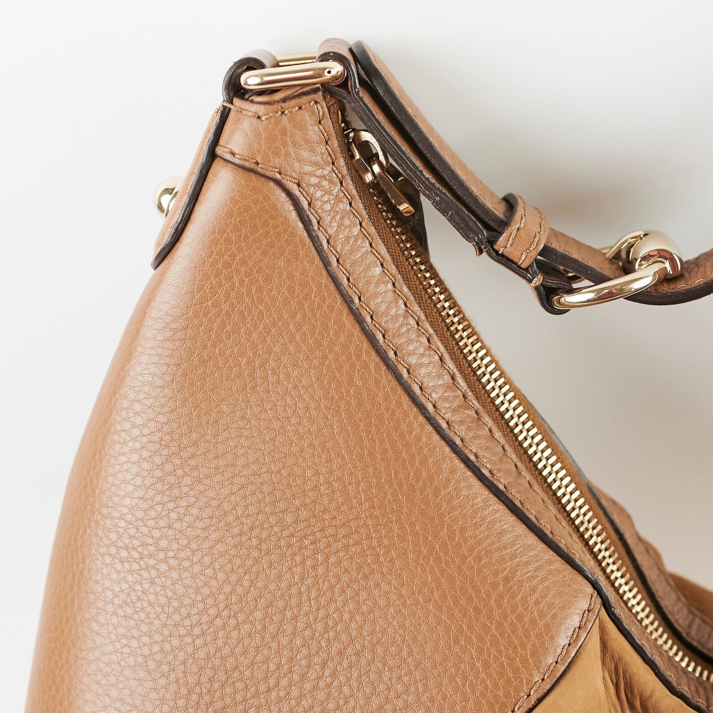 Gucci Horsebit Hobo Shoulder Bag Brown