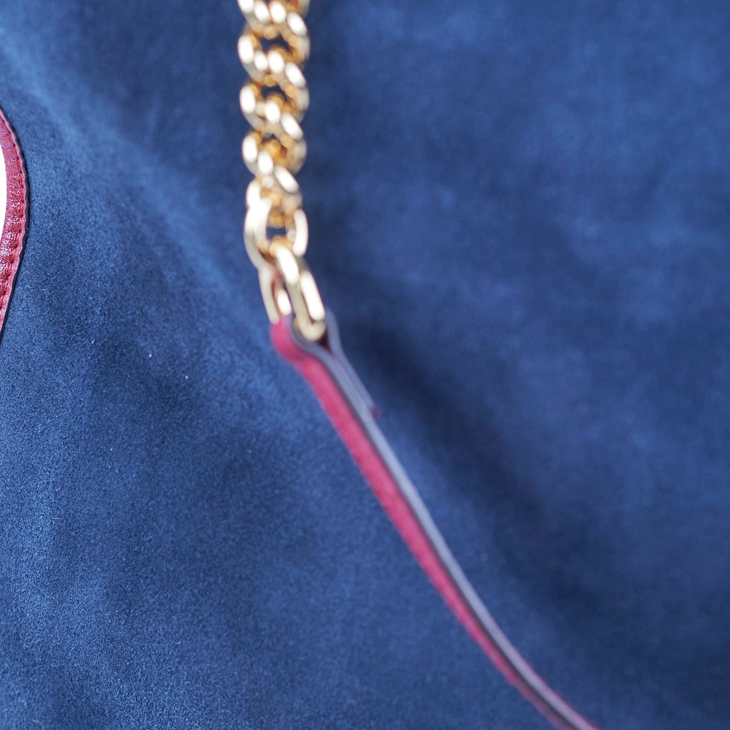 Gucci Rajah Suede Navy Shoulder Tote