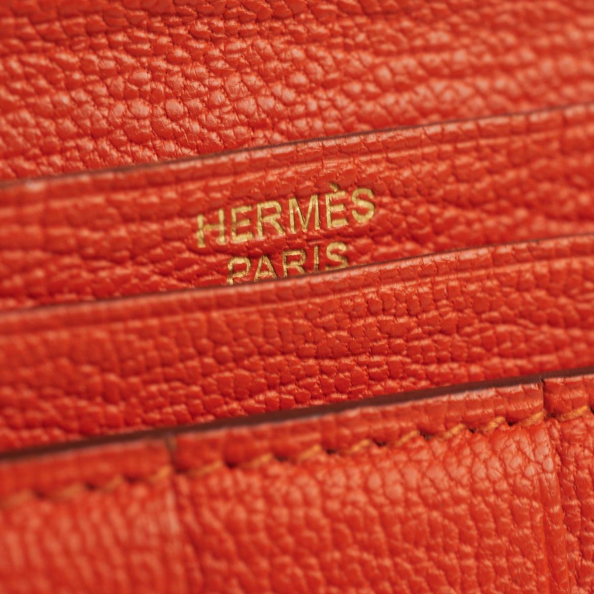 Hermes Bearn Wallet Orange