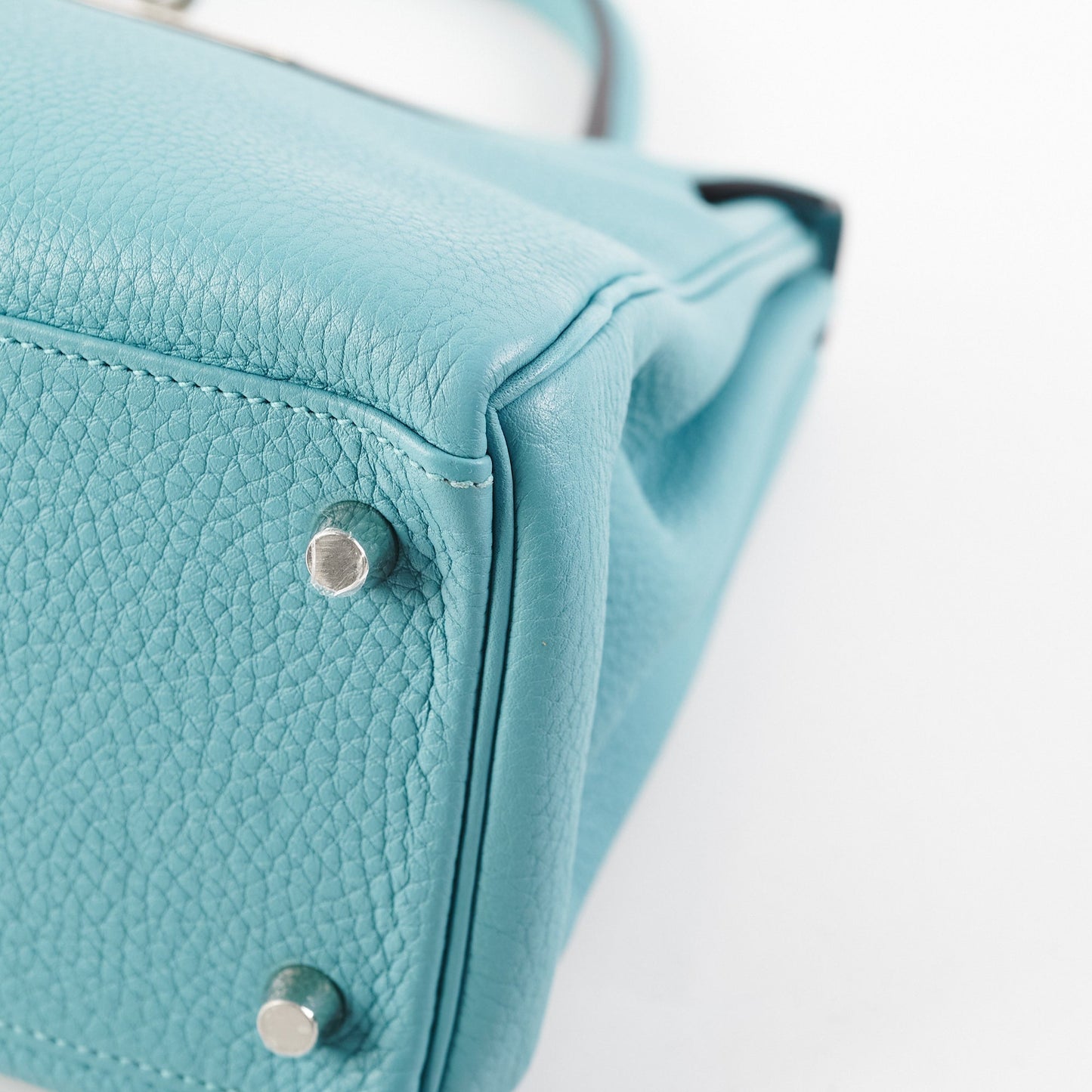 Hermes Kelly 28 Clemence Blue Jeans