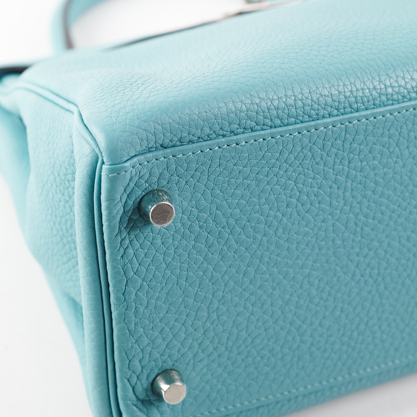 Hermes Kelly 28 Clemence Blue Jeans