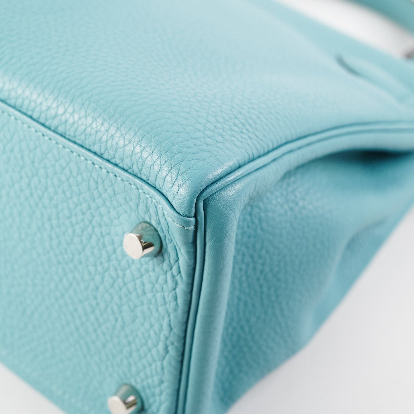 Hermes Kelly 28 Clemence Blue Jeans