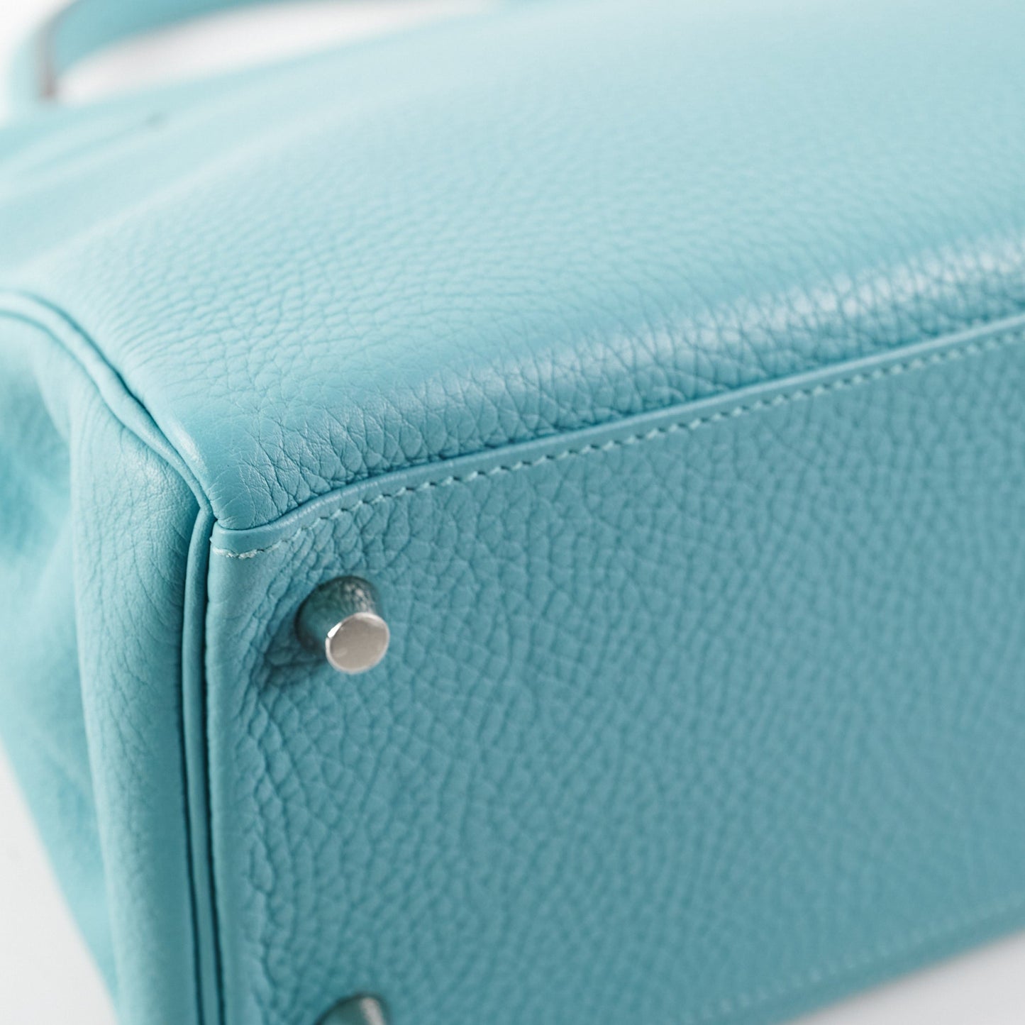 Hermes Kelly 28 Clemence Blue Jeans
