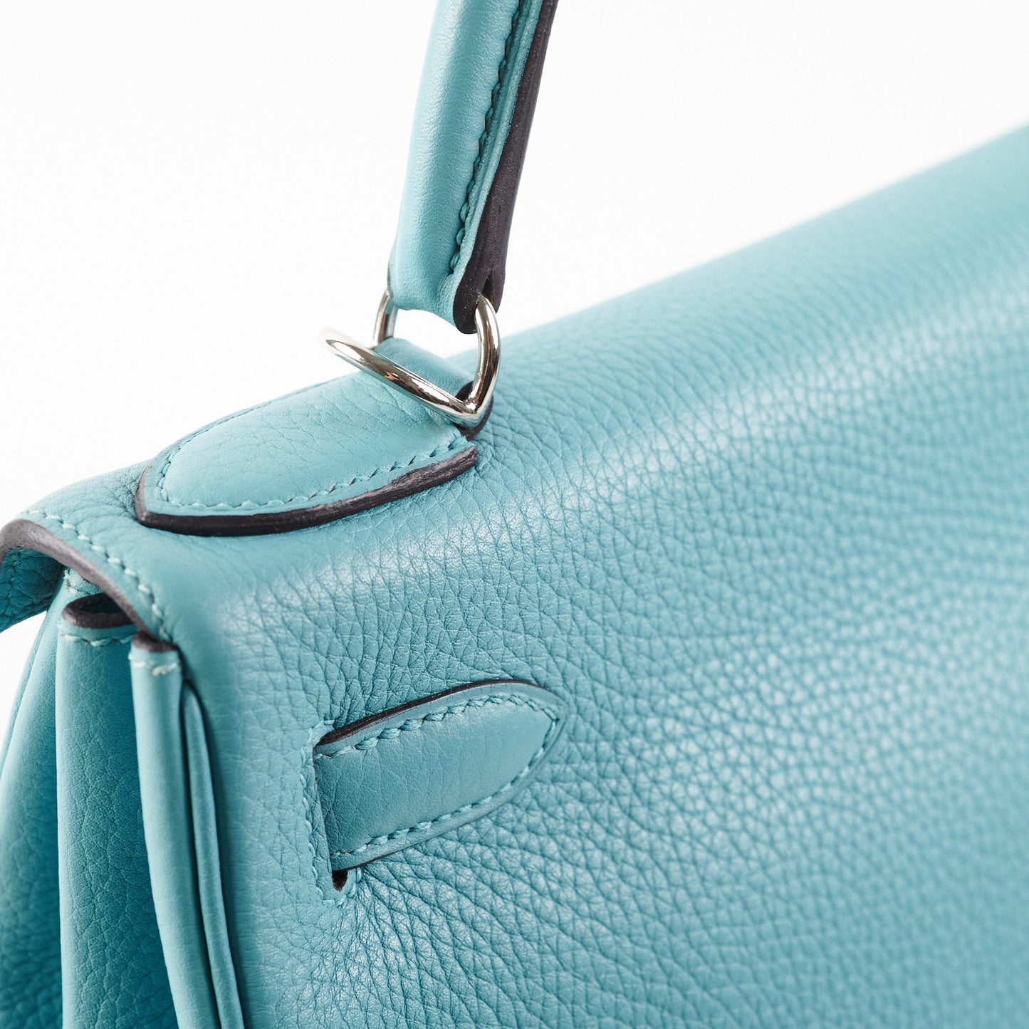 Hermes Kelly 28 Clemence Blue Jeans