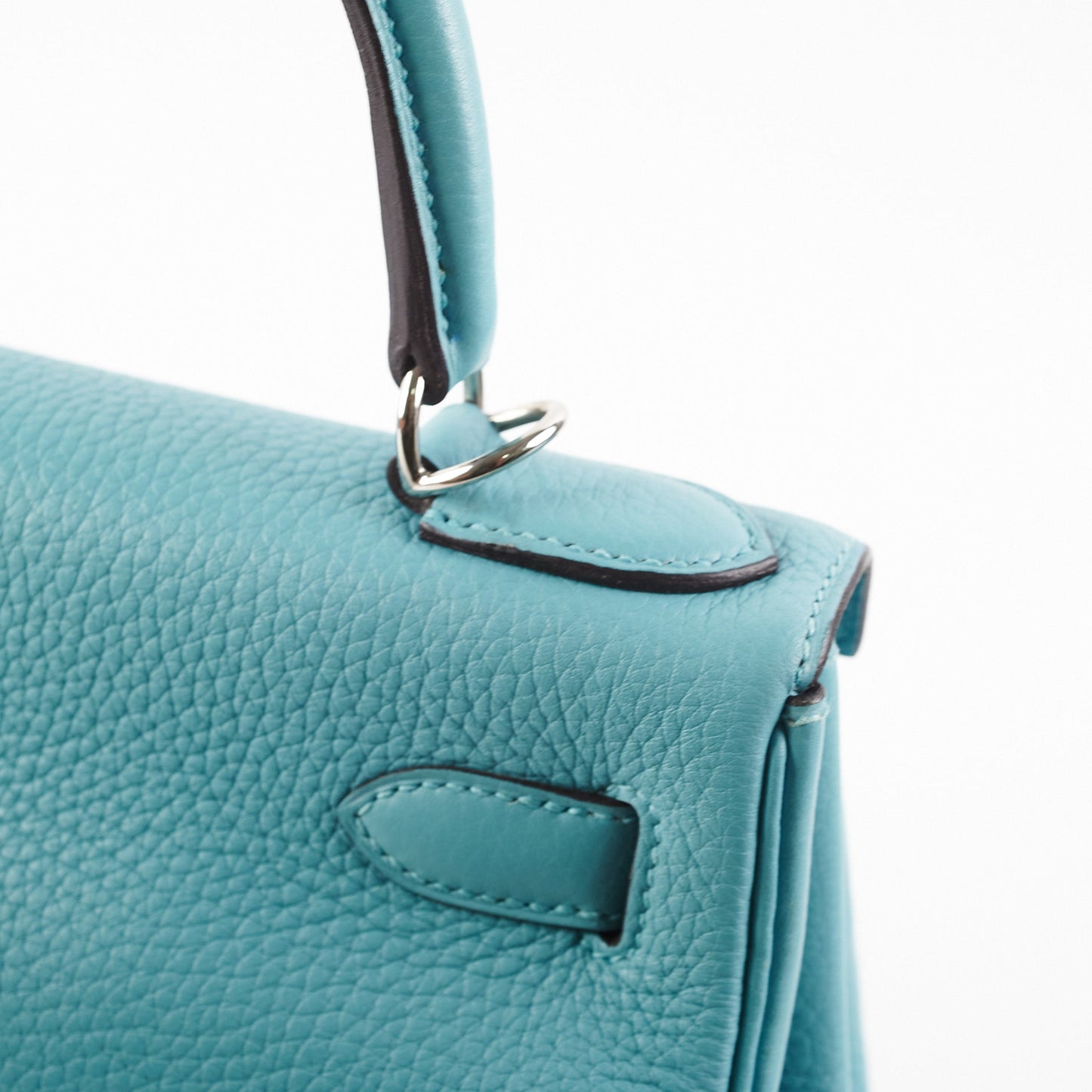Hermes Kelly 28 Clemence Blue Jeans