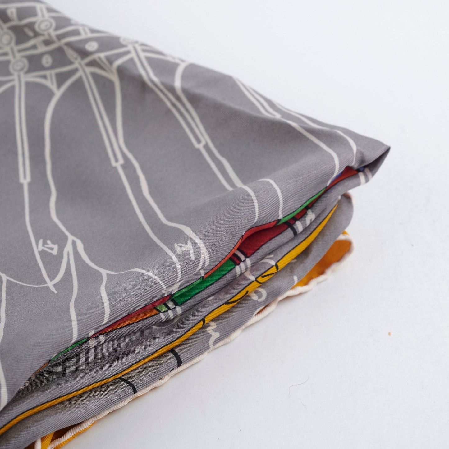 Hermes Grey/Yellow 140cm Scarf