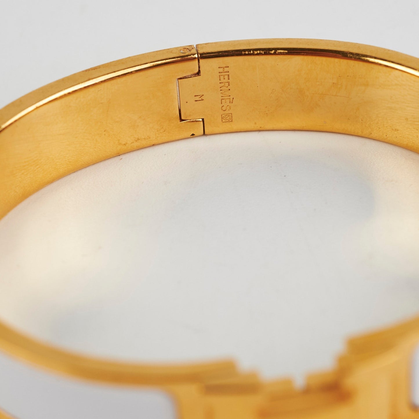 Hermes H Clic Clac Bracelet White Size GM
