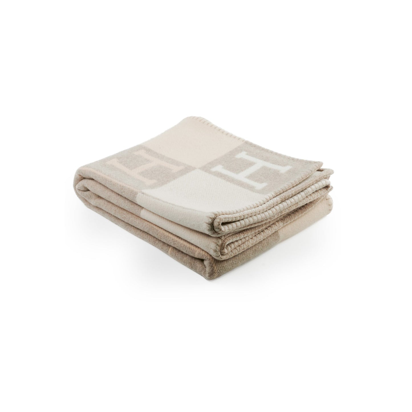 Hermes Avalon Cream/Beige Throw Blanket