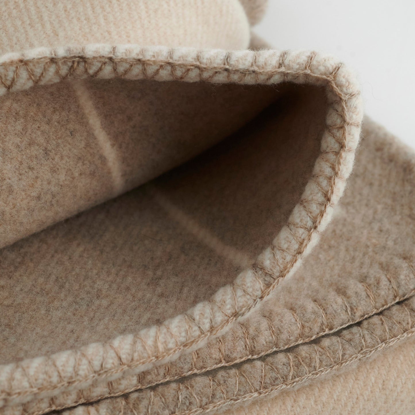 Hermes Avalon Cream/Beige Throw Blanket