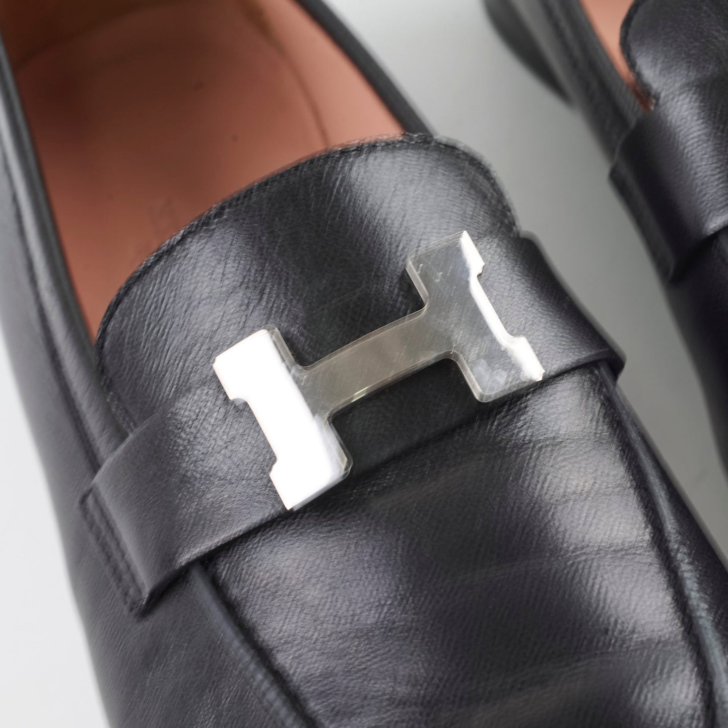 Hermes Paris Loafers Black Size 41